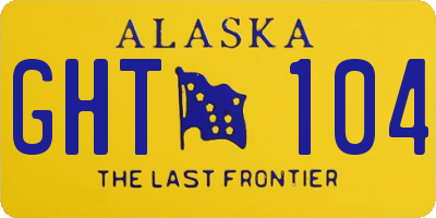 AK license plate GHT104