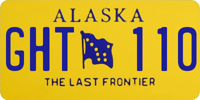 AK license plate GHT110