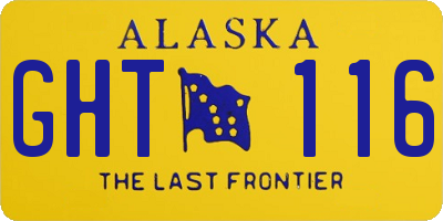 AK license plate GHT116