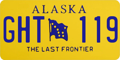 AK license plate GHT119