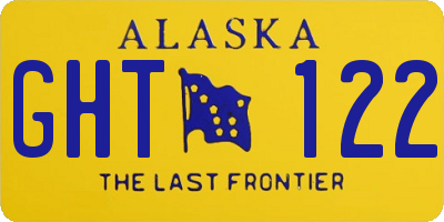 AK license plate GHT122