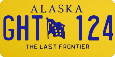 AK license plate GHT124