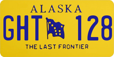 AK license plate GHT128