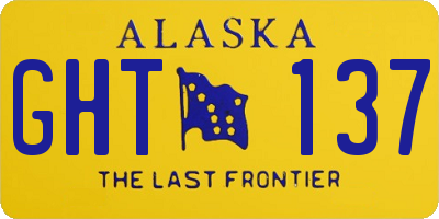 AK license plate GHT137