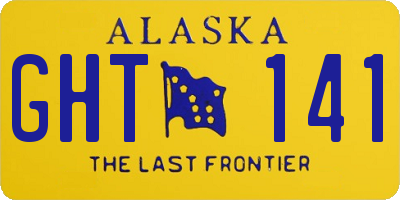 AK license plate GHT141