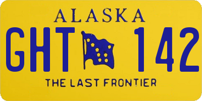AK license plate GHT142