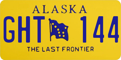 AK license plate GHT144
