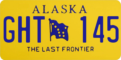AK license plate GHT145