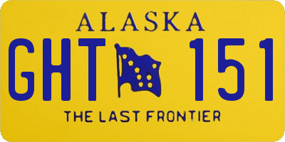 AK license plate GHT151