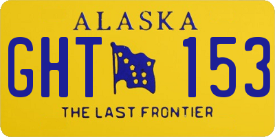 AK license plate GHT153