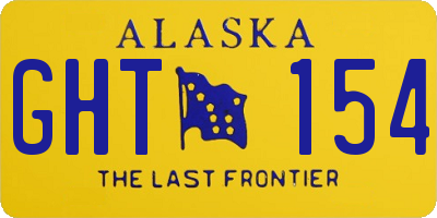 AK license plate GHT154
