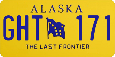 AK license plate GHT171