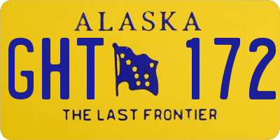 AK license plate GHT172