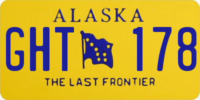 AK license plate GHT178