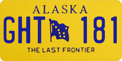 AK license plate GHT181
