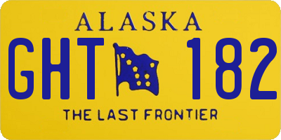 AK license plate GHT182