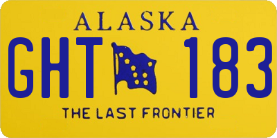 AK license plate GHT183