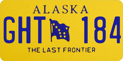 AK license plate GHT184