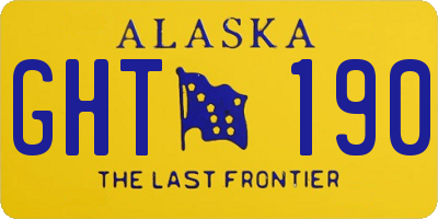 AK license plate GHT190