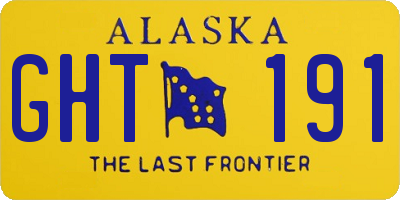 AK license plate GHT191