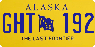 AK license plate GHT192