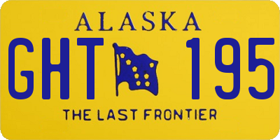 AK license plate GHT195