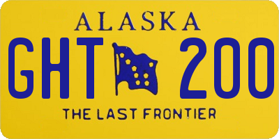AK license plate GHT200