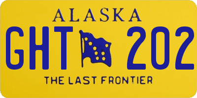 AK license plate GHT202