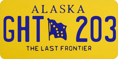 AK license plate GHT203