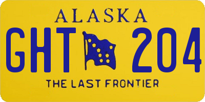 AK license plate GHT204