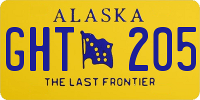 AK license plate GHT205