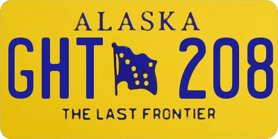 AK license plate GHT208