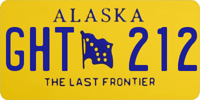 AK license plate GHT212