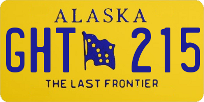 AK license plate GHT215