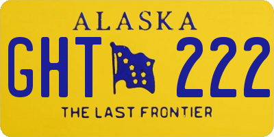 AK license plate GHT222