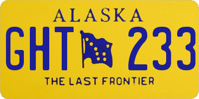 AK license plate GHT233