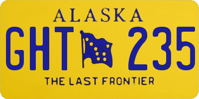 AK license plate GHT235