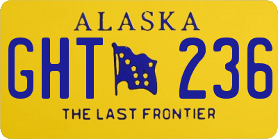 AK license plate GHT236