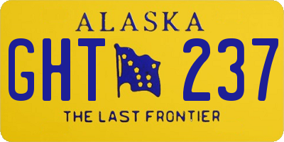 AK license plate GHT237