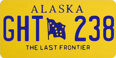 AK license plate GHT238
