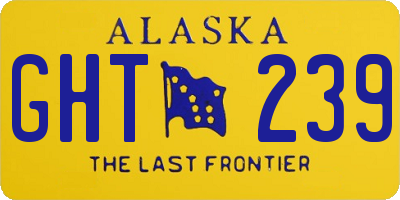 AK license plate GHT239