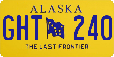 AK license plate GHT240