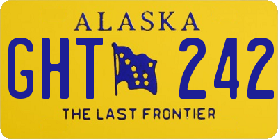 AK license plate GHT242