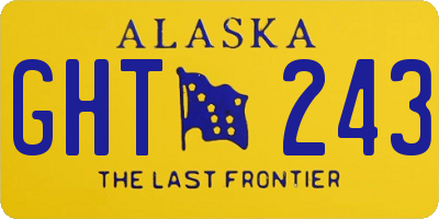 AK license plate GHT243