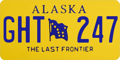 AK license plate GHT247