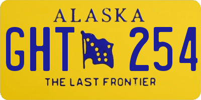 AK license plate GHT254