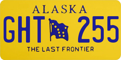 AK license plate GHT255