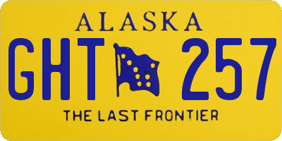 AK license plate GHT257