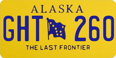 AK license plate GHT260