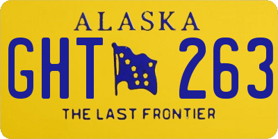 AK license plate GHT263